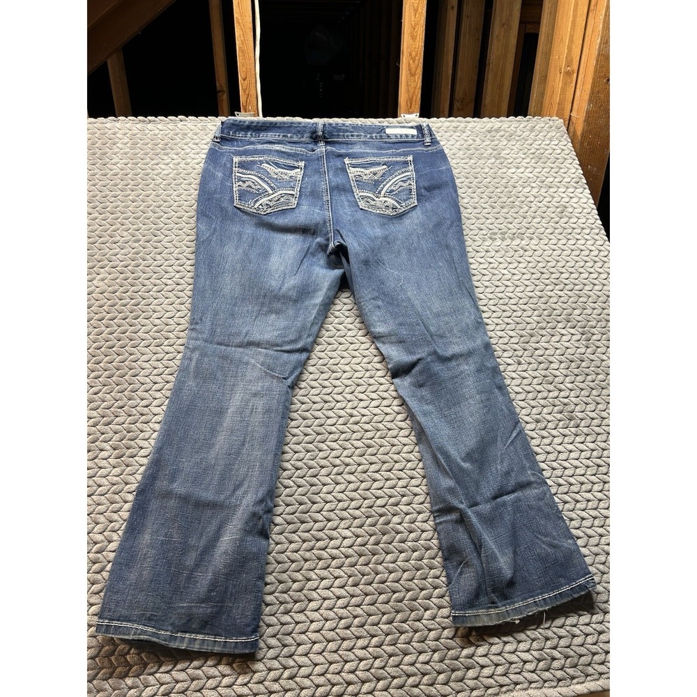 Rhythm In Blues Women's Jeans Size 20 Dark Stretch Denim Bootcut - Picture 3 of 16